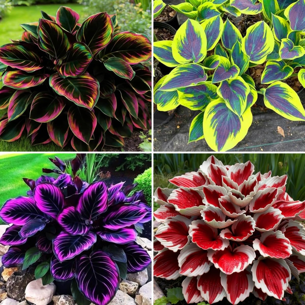 BuggyBeds Hosta leaves variety close-up highlights eye-catching patterns for woodland displays.
