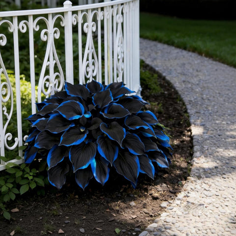BuggyBeds Hostas in pots offer low-maintenance beauty.