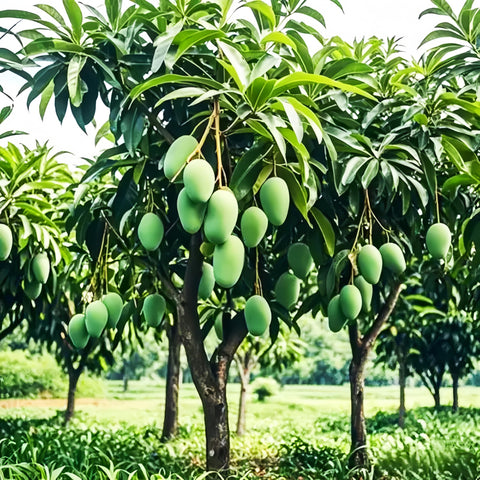 BuggyBeds mango tree seeds for outdoor planting with lush foliage anticipation.