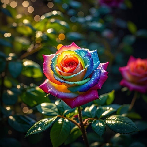 BuggyBeds Rainbow Rose Seeds garden-bed option showcases perennial shrub with repeated seasonal blooms.