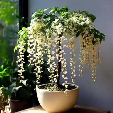 BuggyBeds Weeping Jasmine seeds packaging non-GMO seeds for easy garden planning.