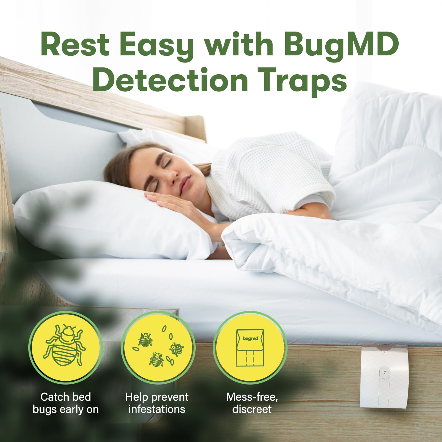 BugMD packaging and 12-trap bundle ready for quick setup.