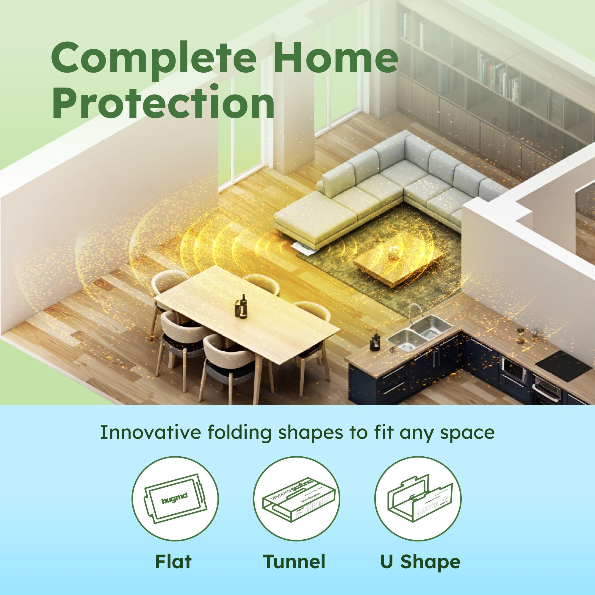 BugMD CatchShield glue trap large adhesive area increases capture surface