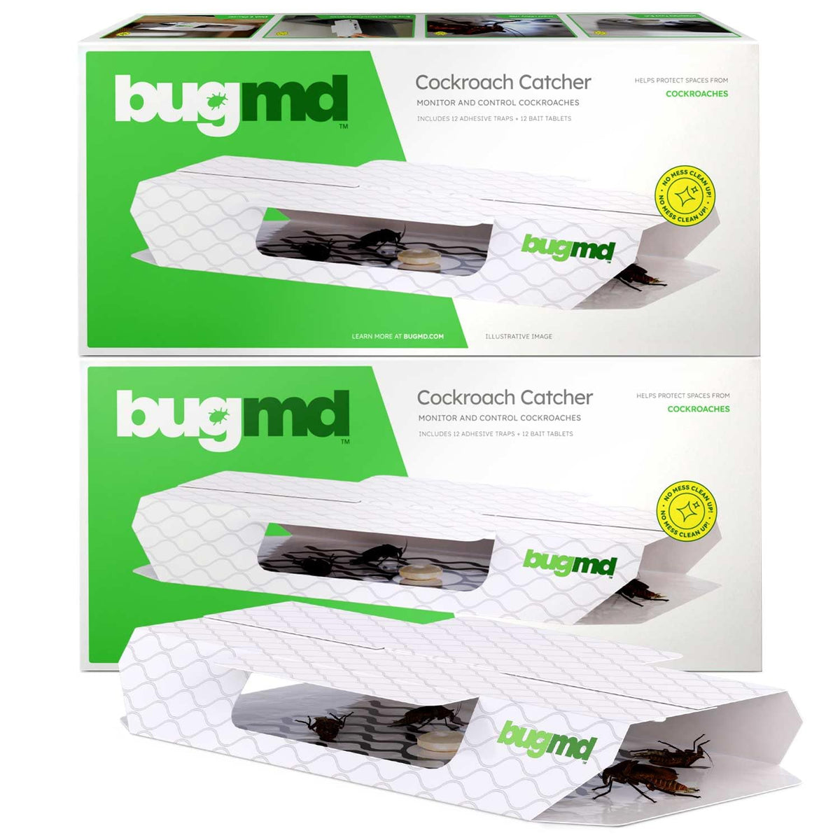 BugMD cockroach catcher bait tablet close-up highlighting lure for roaches.