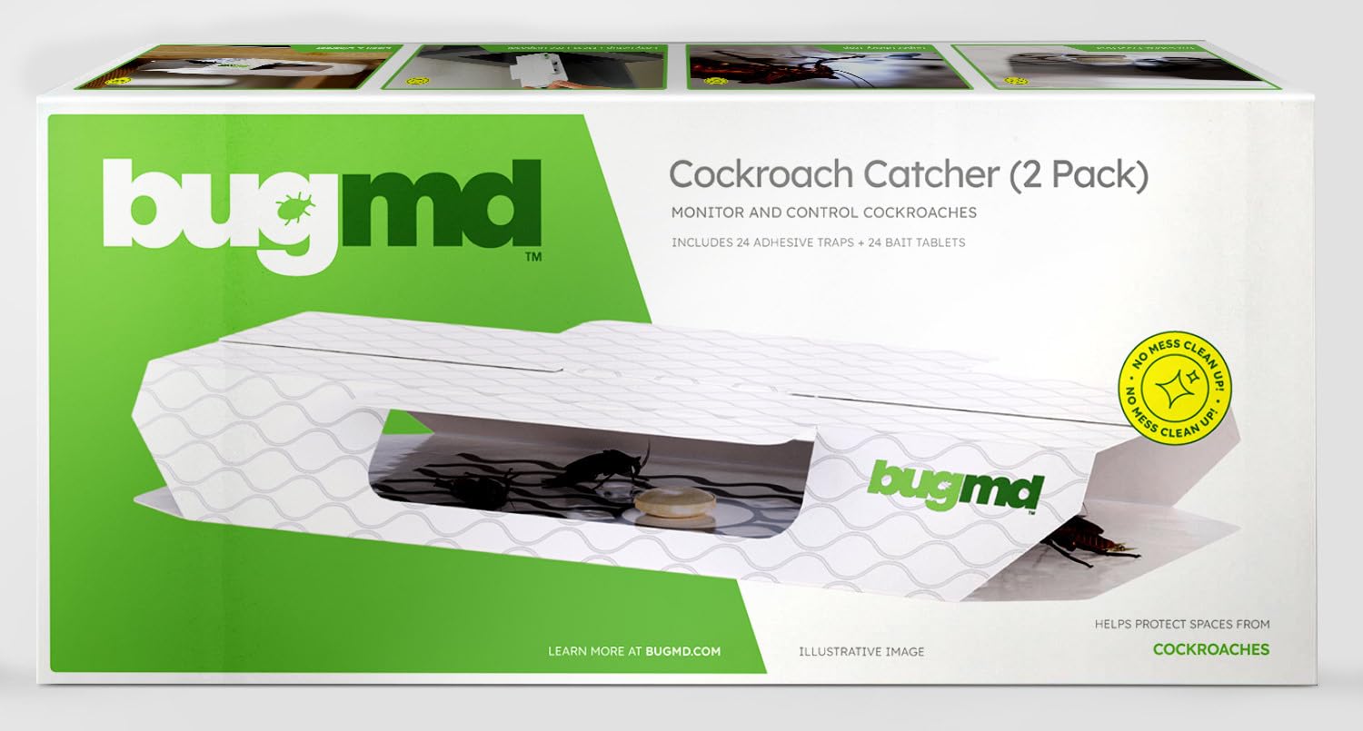 BugMD cockroach catcher two-pack packaging for easy storage.