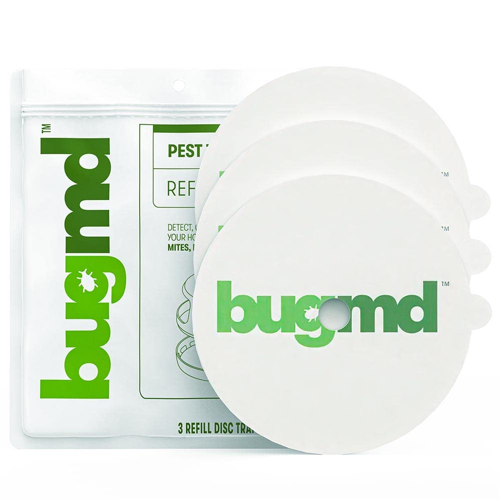 BugMD flea trap refill disc front view; quick, easy replacement for pet-friendly pest control.