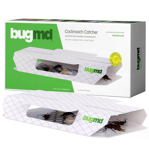 BugMD indoor cockroach killer trap, closed view, ideal for discreet placement in corners.