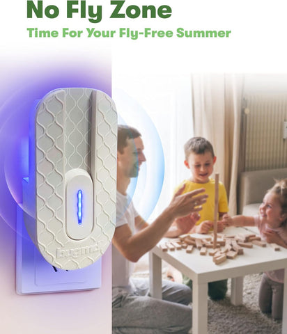 Indoor setup shows discreet pest control in living room corner