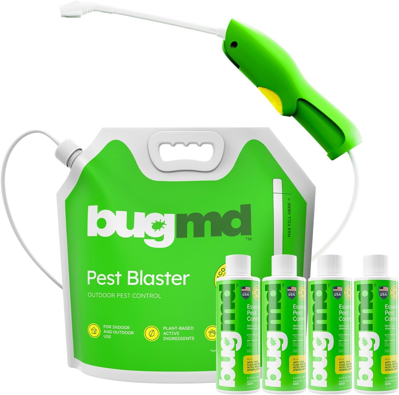 BugMD Pest Blaster Kit Rechargeable Sprayer for indoor and outdoor coverage.