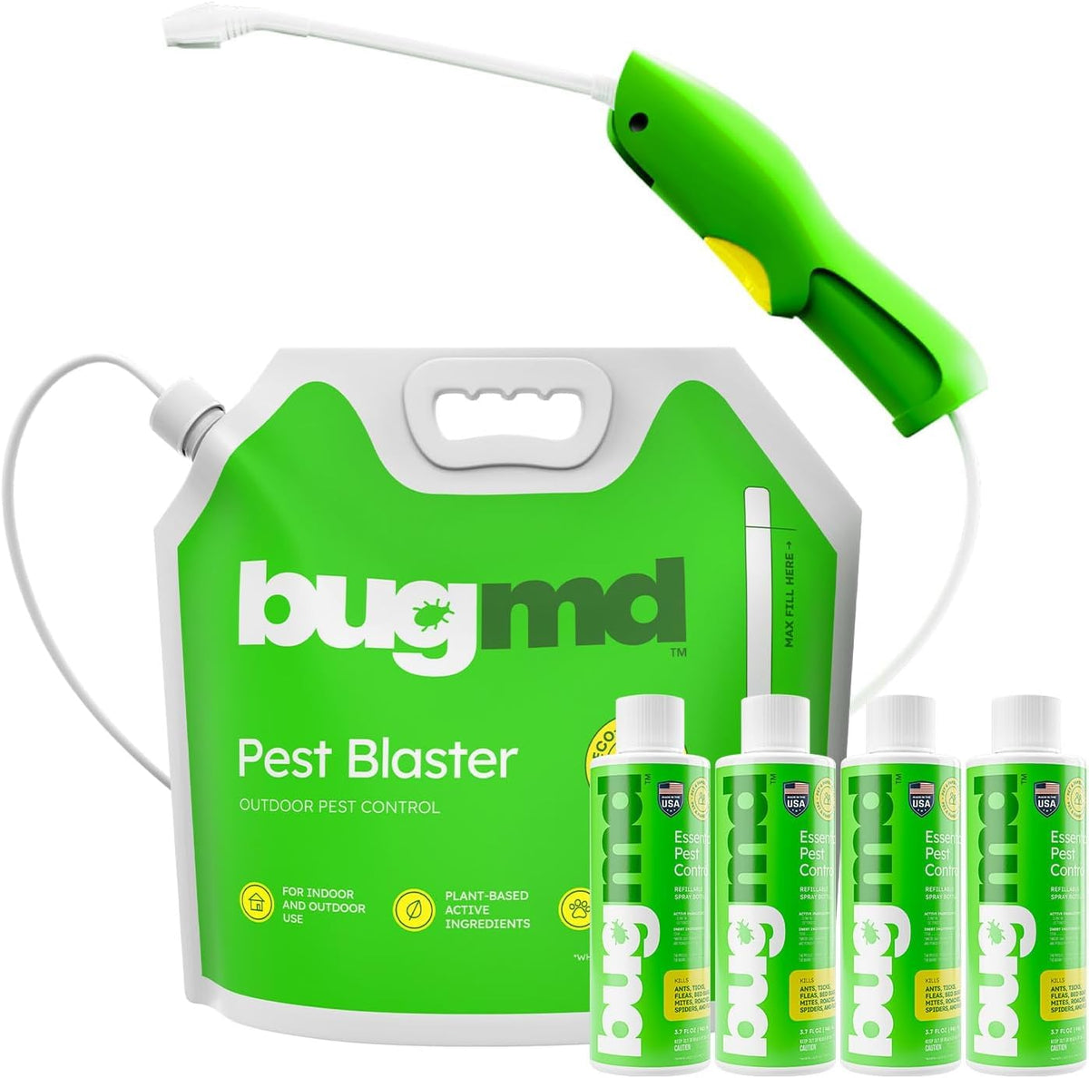 BugMD Pest Blaster Kit Rechargeable Sprayer for indoor and outdoor coverage.
