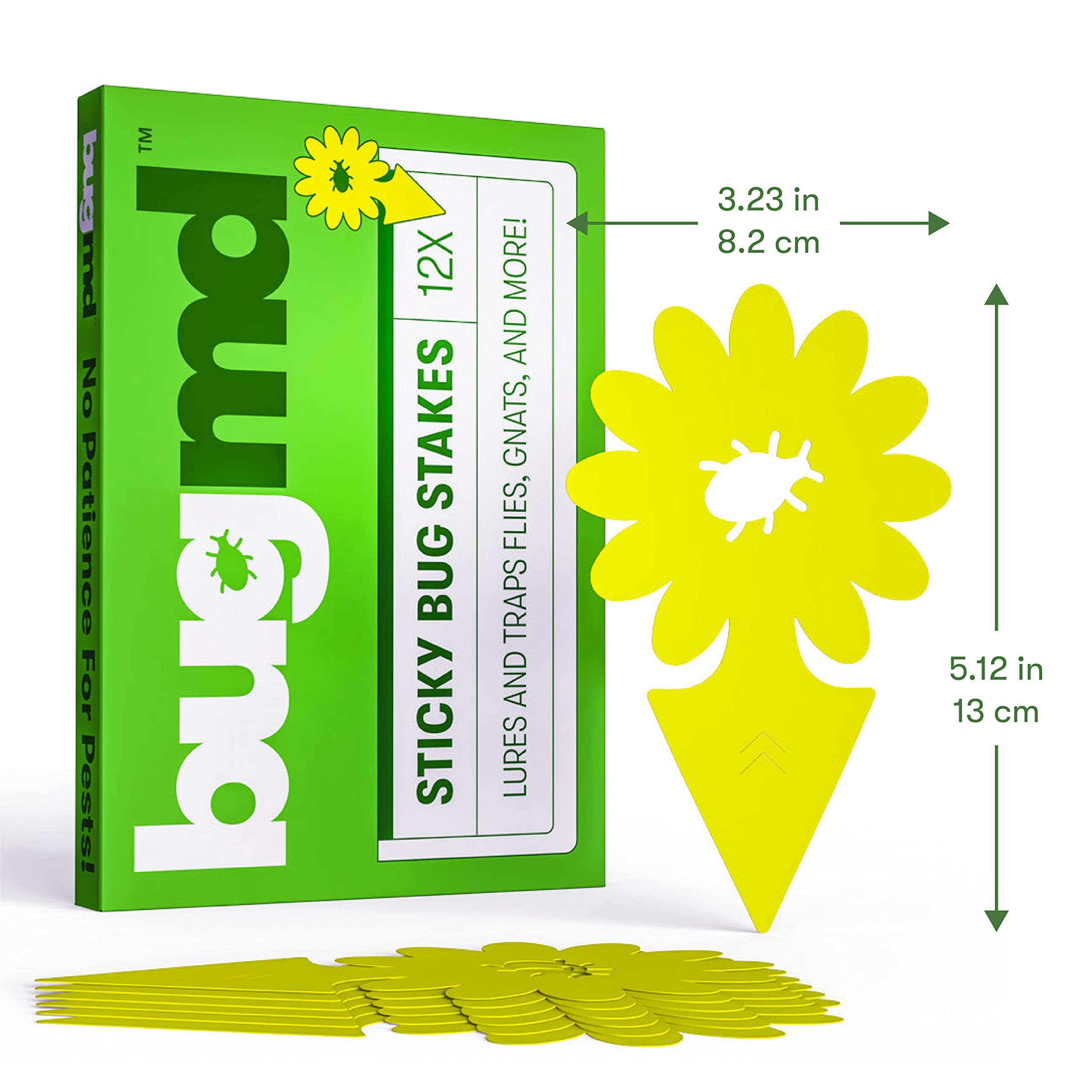 BugMD Sticky Traps on plant soil provide easy, odorless pest protection.