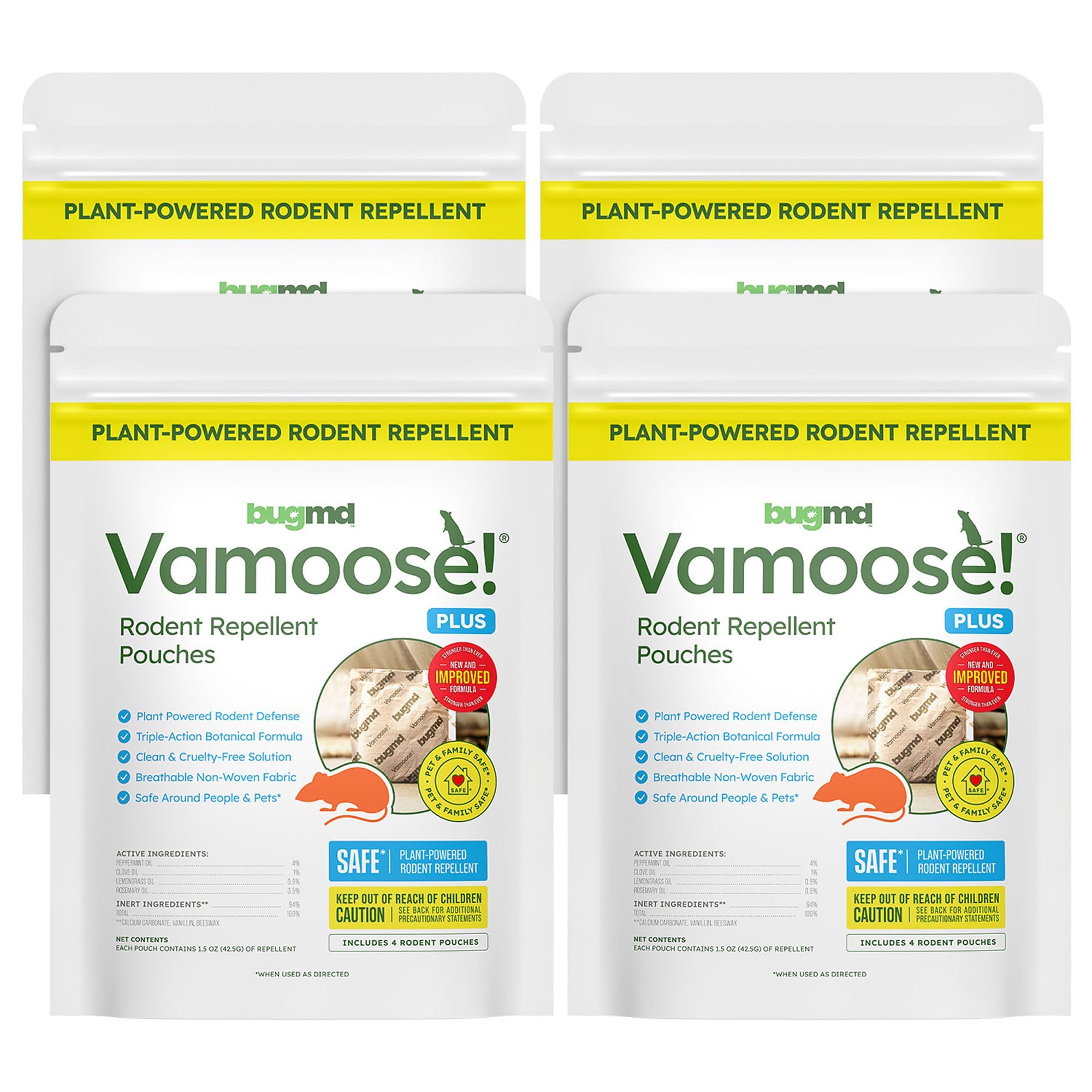 BugMD Vamoose Plus peppermint sachet in pantry deterring mice naturally