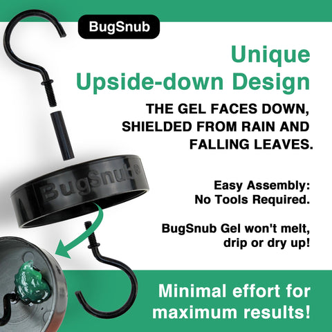 BugSnub attaches securely to nectar feeders for hands-off insect defense