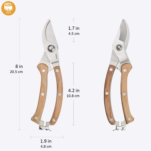 BUGUI SK-5 stainless steel blade delivers clean, precise pruning.