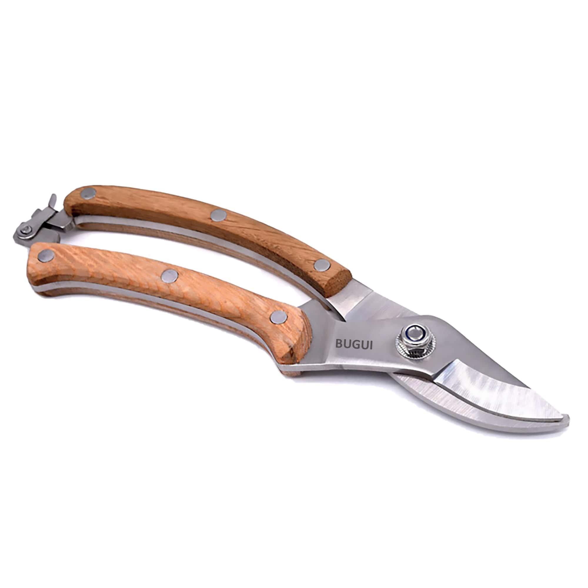 BUGUI wood-handle pruning shears for comfortable gardening.