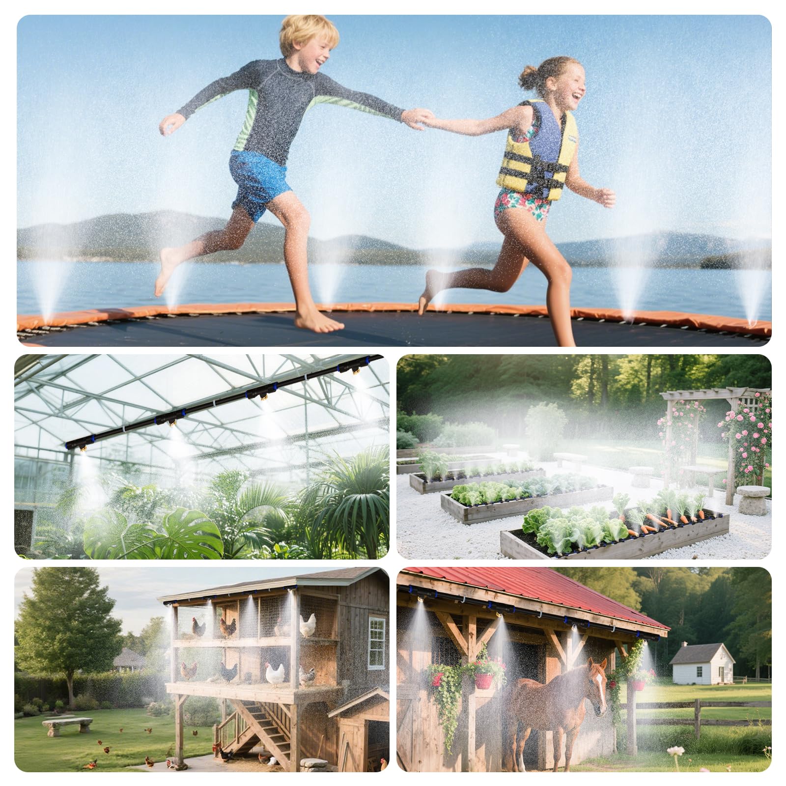 BUHBIMK greenhouse misting coverage for plants