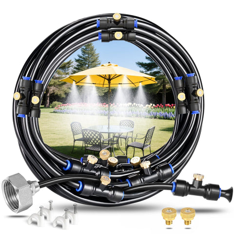 BUHBIMK misting hose 52ft for outdoor cooling and humidity
