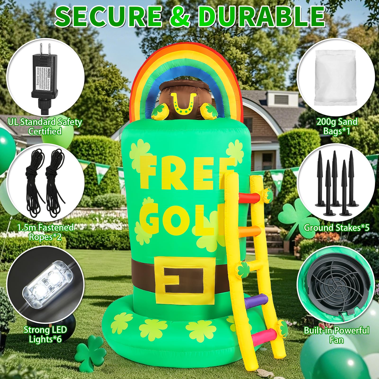 Buheco LED lighting inflatable brightens evenings with energy-efficient illumination.