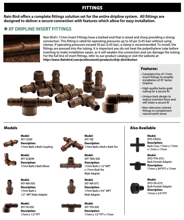 Built to Last barbed ends grip 1/2” tubing for leak-proof fit.