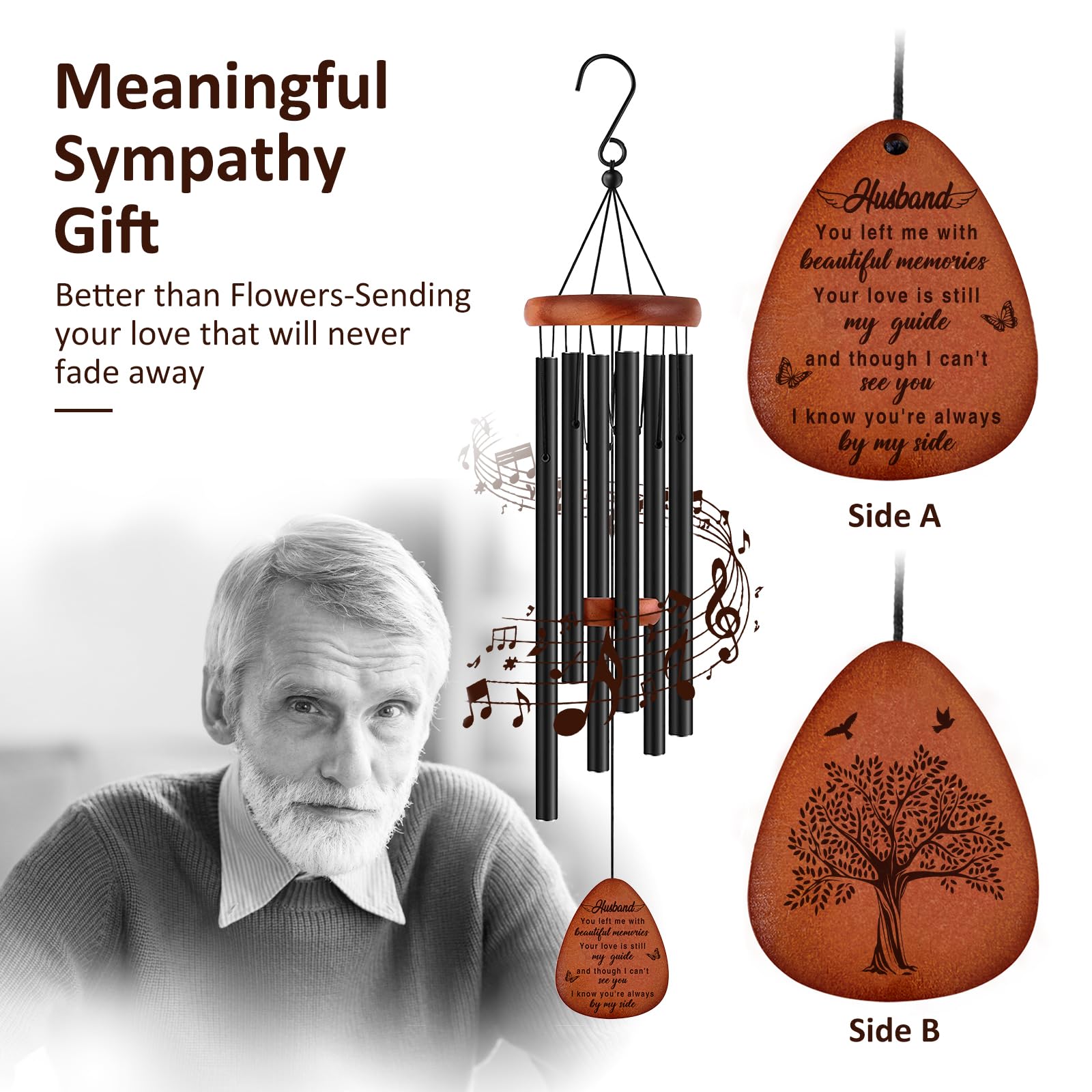 Buioata outdoor garden display wind chime adding elegant decor.