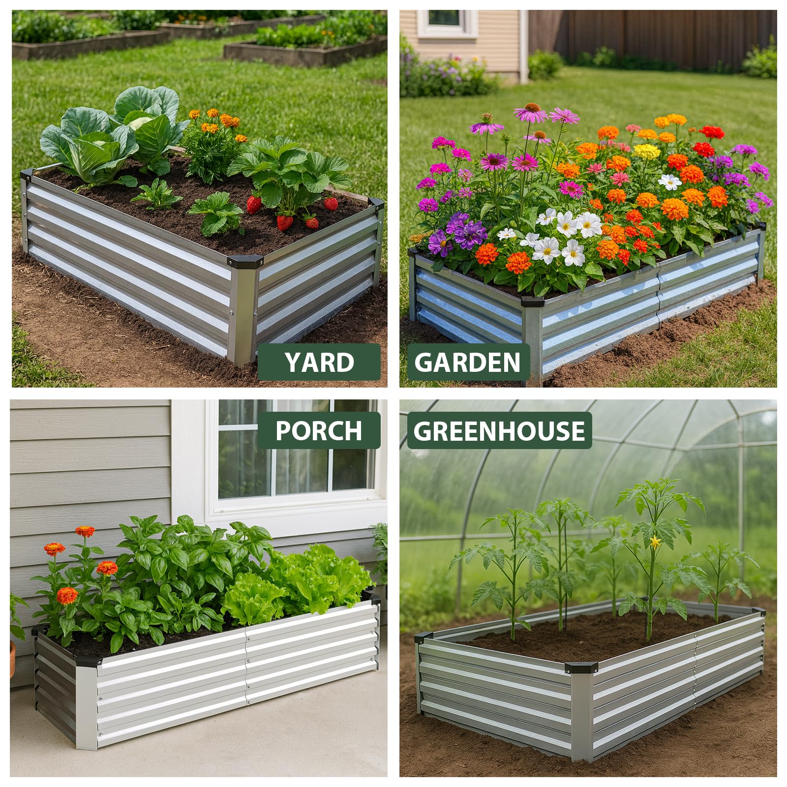 Bujijun 2-pack expands planting space for patios, backyards, or greenhouses.