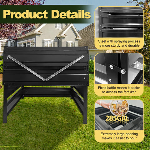 BUKLIYN compost bin outdoor assembly video guide explains quick setup.