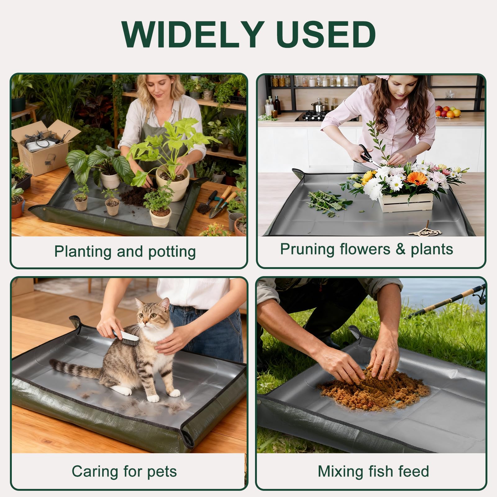 Bukmialy multi-use gardening mat for potting, pruning, and care tasks