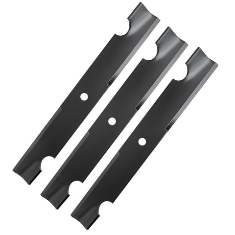Bularie 038-0001-00 high lift blades in a 3-pack for easy mower maintenance.