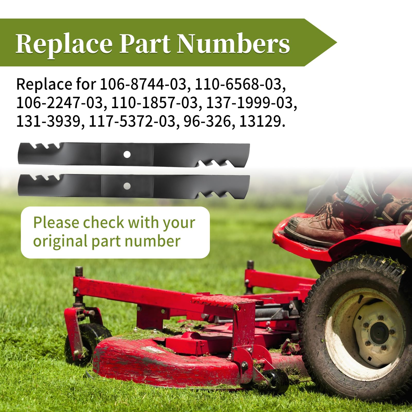 Two-pack option offers value for seasonal blade replacements.