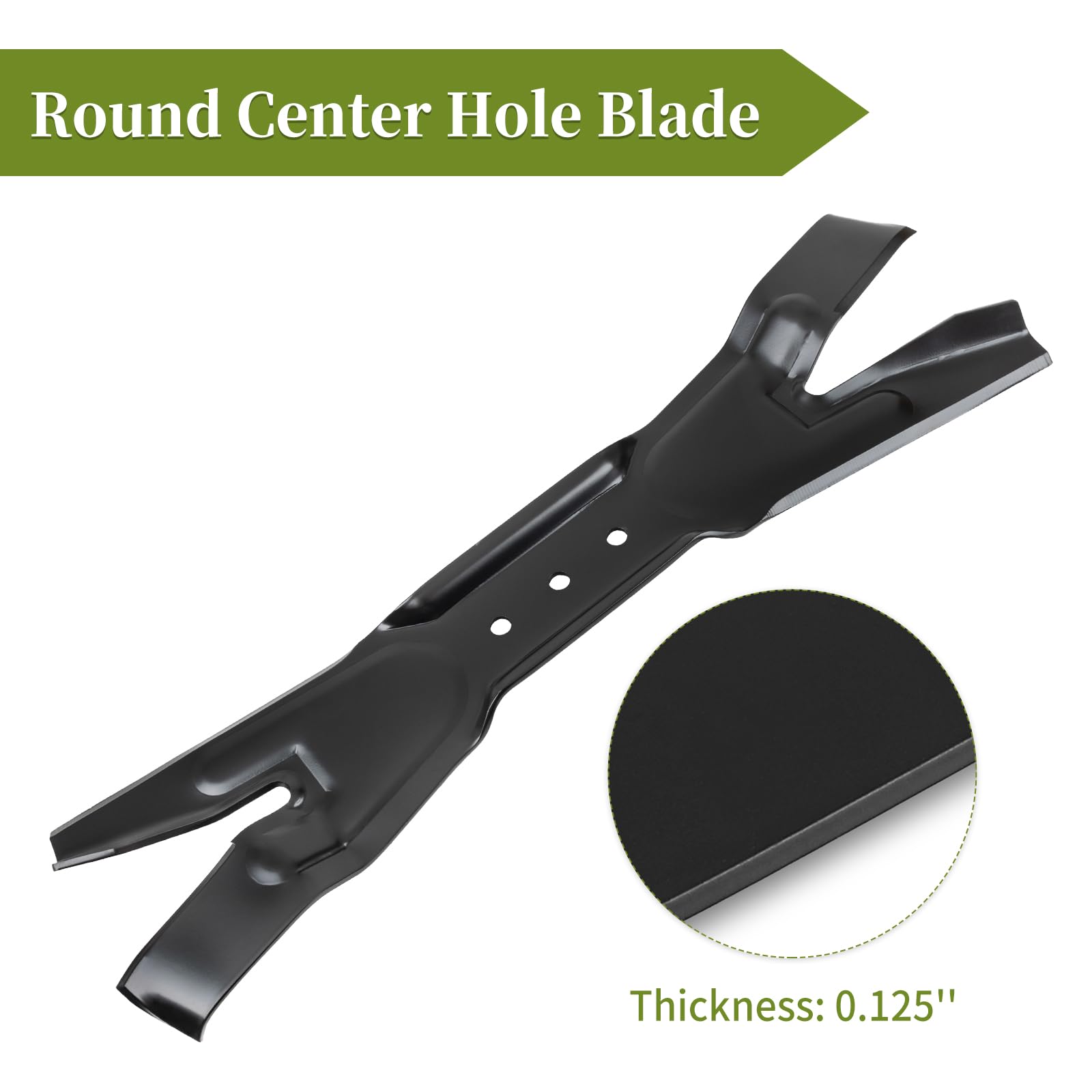 Bularie blade edge design emphasizes durability and mulching performance