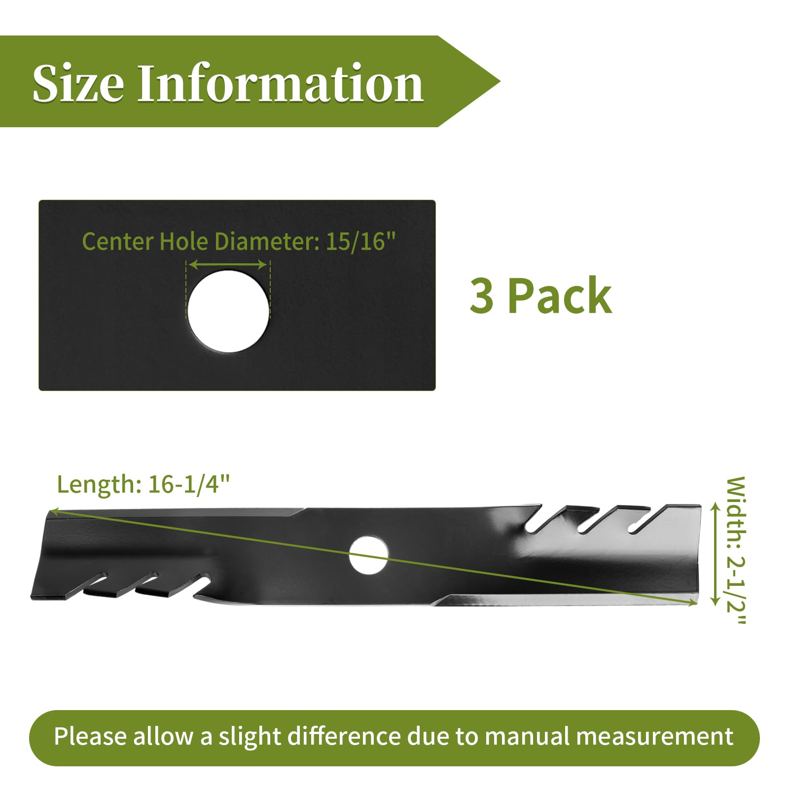Exmark Toro compatibility: Bularie blades for 48-inch decks.