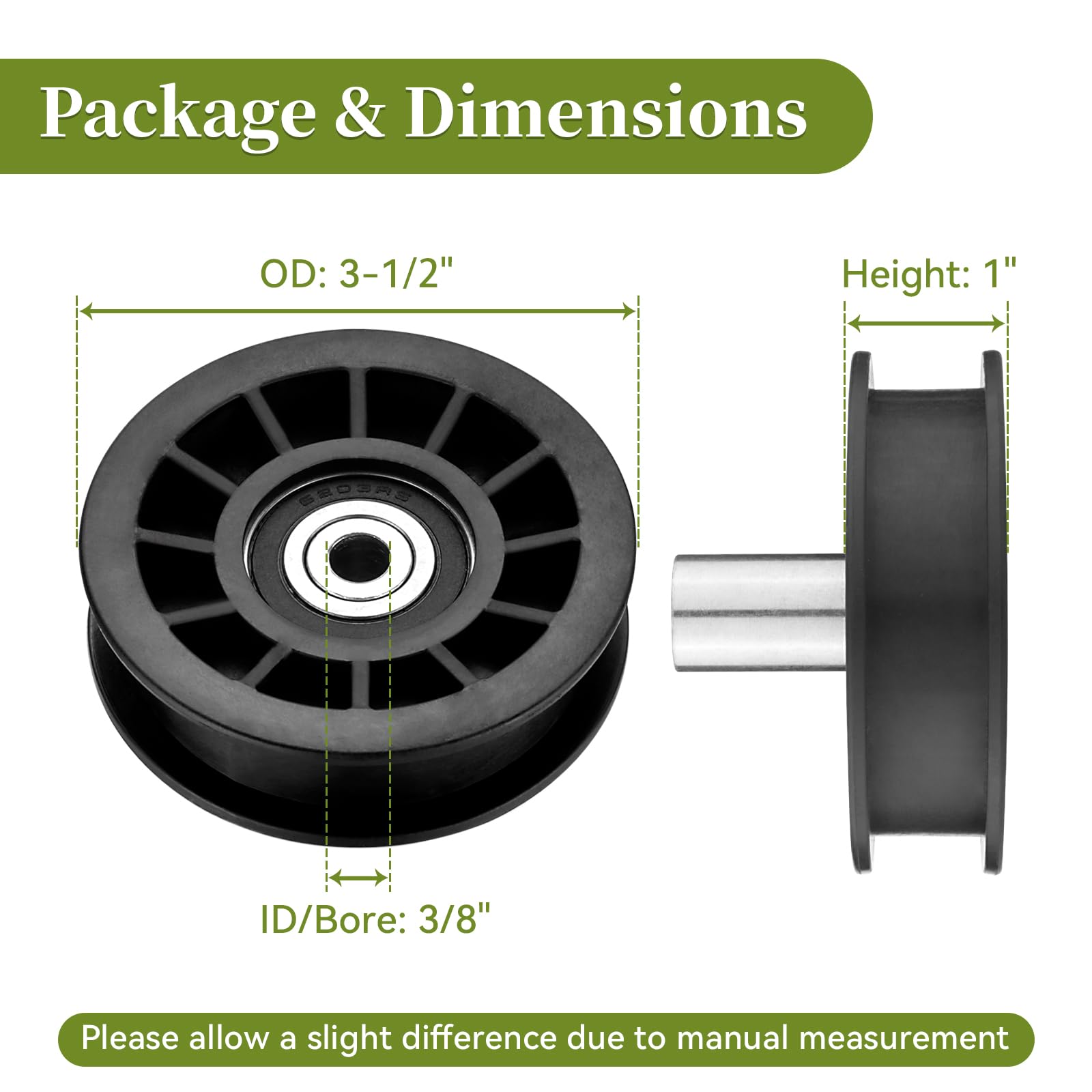 Bularie flat idler pulley for Poulan HD17542 keeps belt tension steady while mowing