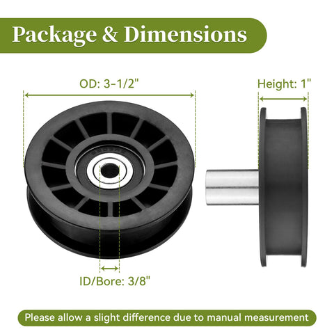 Bularie flat idler pulley for Poulan HD17542 keeps belt tension steady while mowing