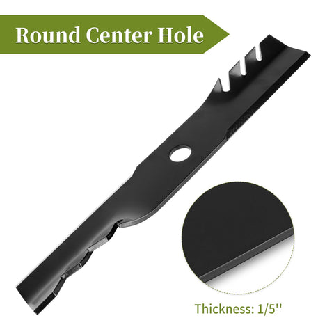 Installing Bularie blades on Turf Tracer 48-inch deck with a wrench.