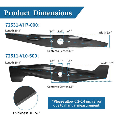 Bularie lower blade 72511-VH7-000 for Honda HRX217 ensures clean, balanced cuts.