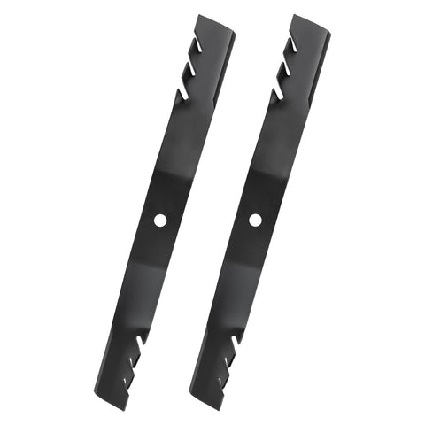 Bularie mulching blade for 42-inch Toro Timecutter, closeup with sharp edges.