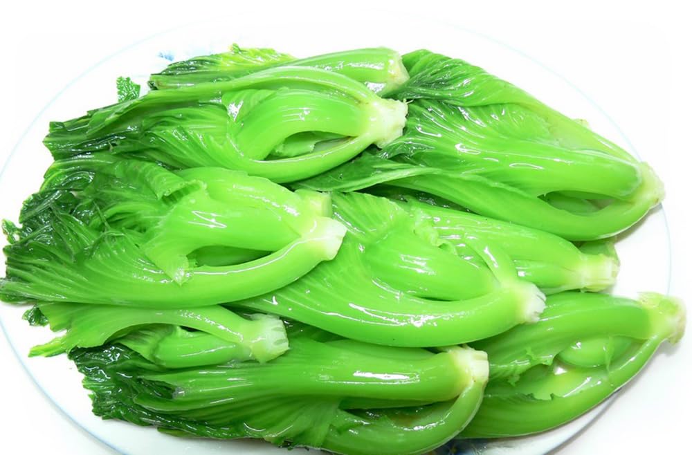 Bulborium 500 Asian mustard greens leaves shown, mild flavor for fresh meals.