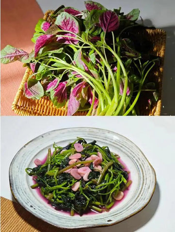 Bulborium amaranth spinach seeds close-up, ready for warm-season garden sowing.