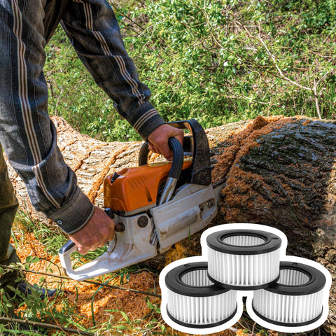 BuleVina air filter for Stihl MS291, dimensions shown for fit.