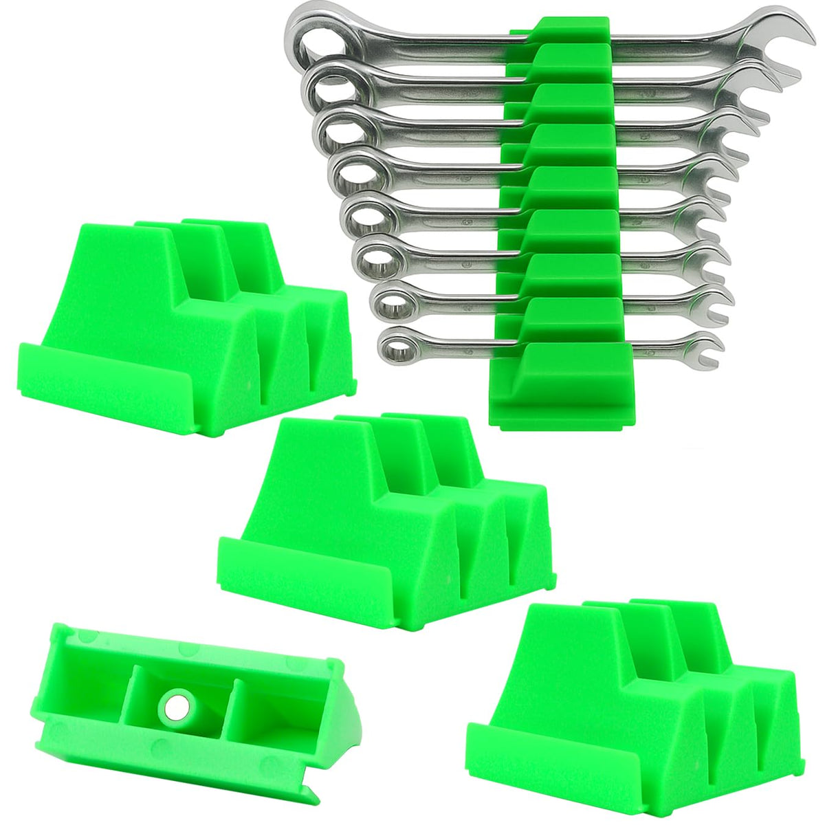 BuleVina magnetic wrench organizer in main view holding wrenches securely.