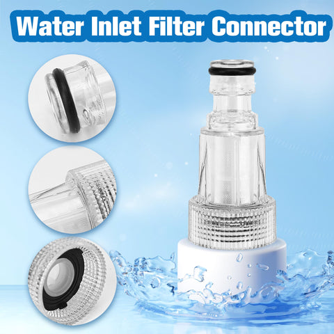 BuleVina water inlet filter with rubber seals ensures secure connection under pressure.
