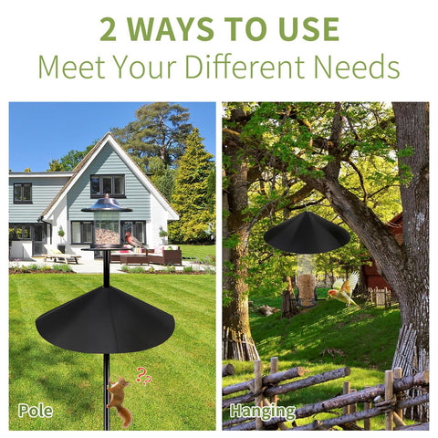 BULFULL squirrel baffle metal retainer installation, secure pole mounting