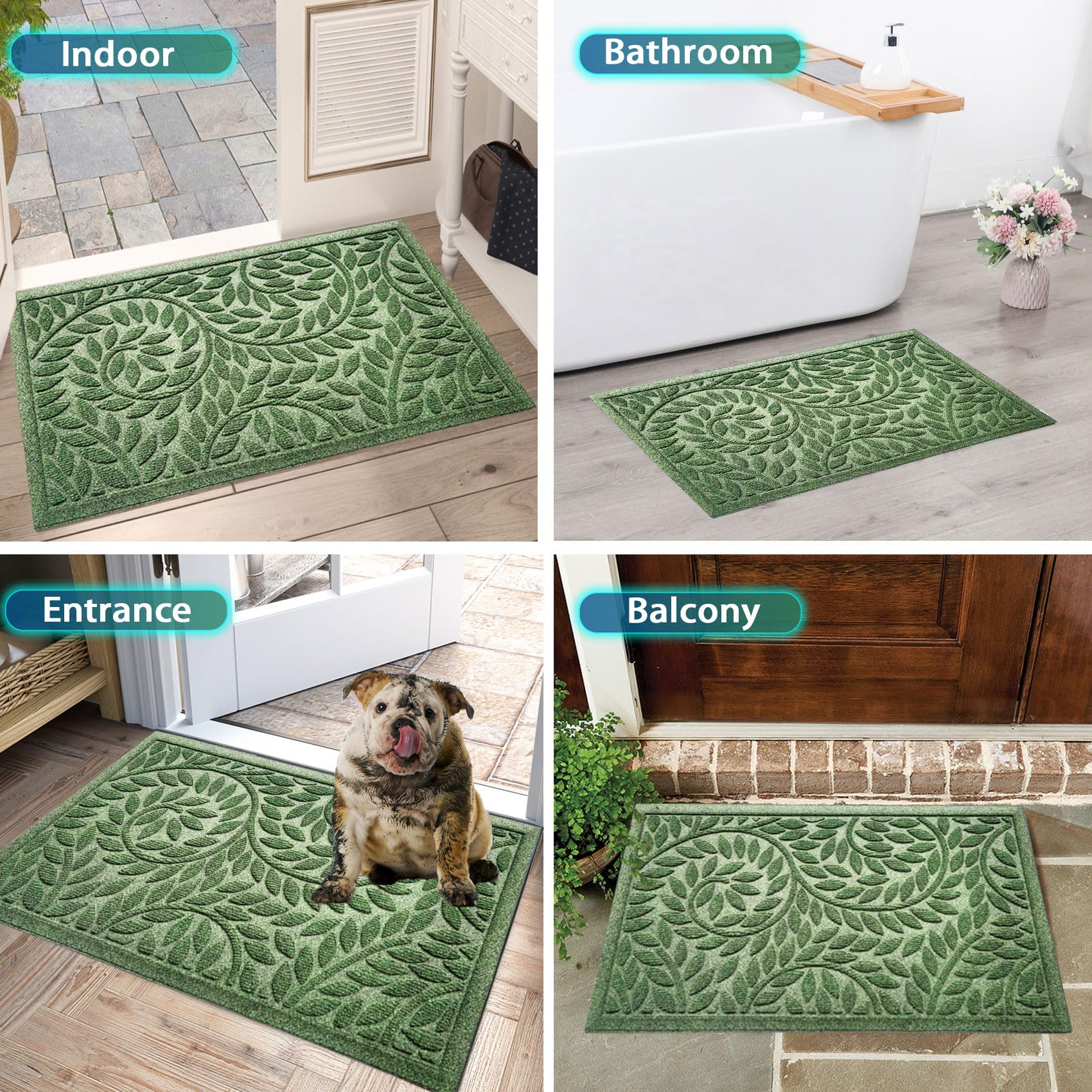 Bulijojo all-weather door mat for year-round protection