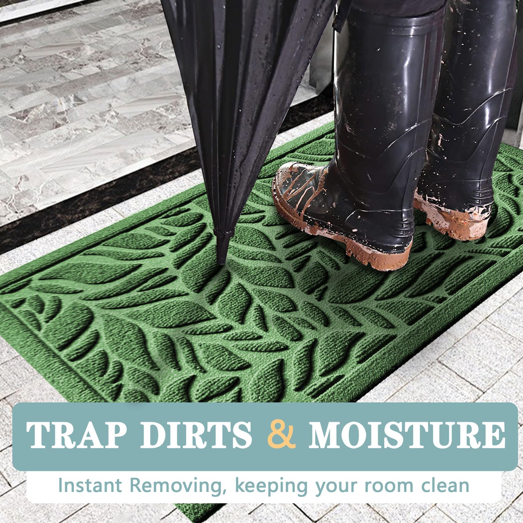 Bulijojo door mat emphasizing non-slip safety and stability on any floor.