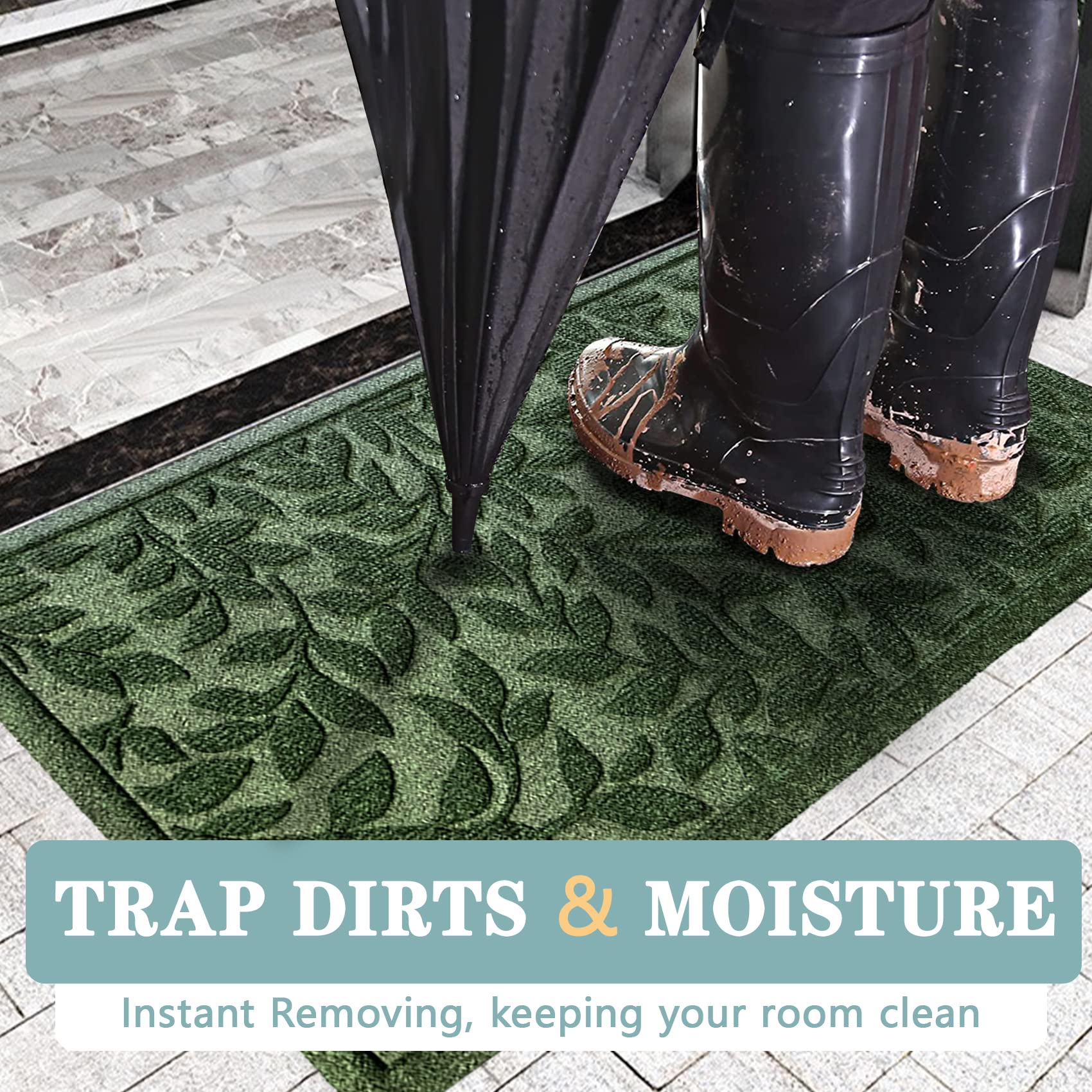 Bulijojo easy-clean doormat rinses clean after muddy days.