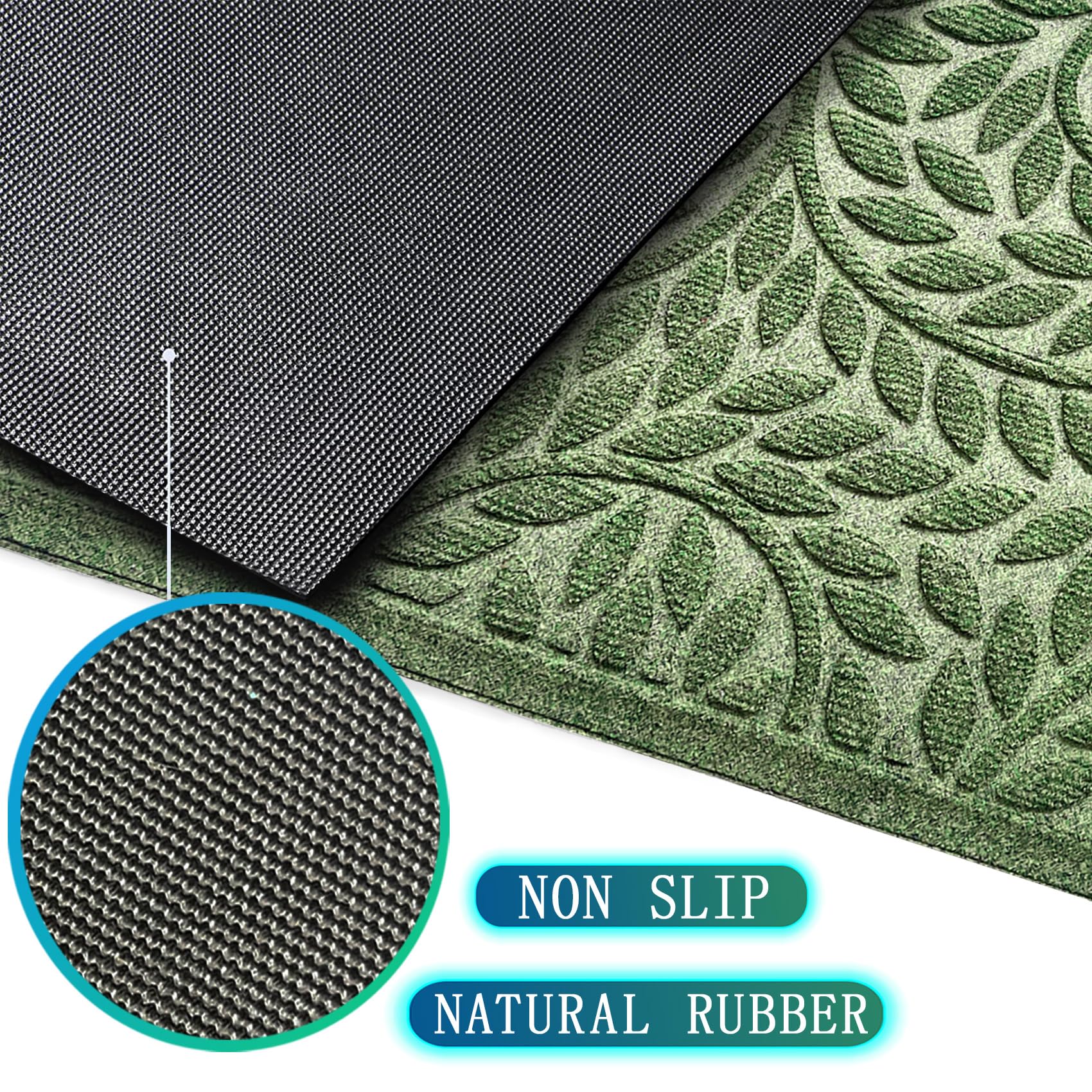 Bulijojo front door mat easy cleaning vacuum, sweep, or rinse.