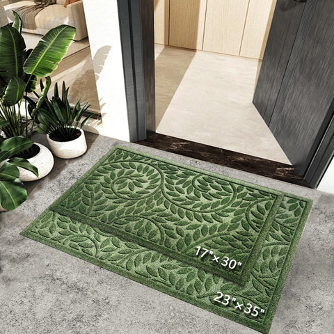 Bulijojo front door mat groove pattern scrapes mud and moisture from shoes.