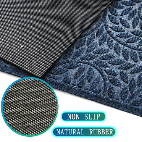Bulijojo front door mat has non-slip grip to stay in place.