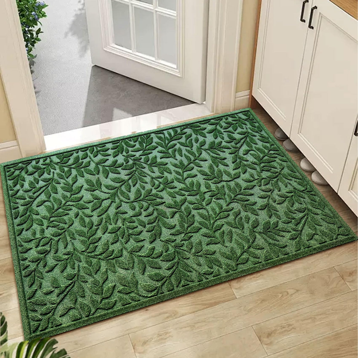Bulijojo front entrance doormat with durable rubber backing and strong grip