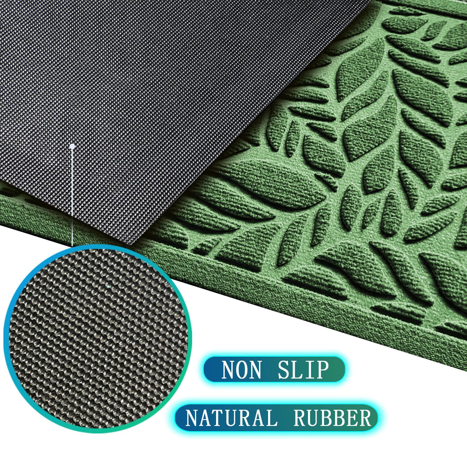 Bulijojo outdoor mat featuring grooved pattern to scrape and reduce tracking.